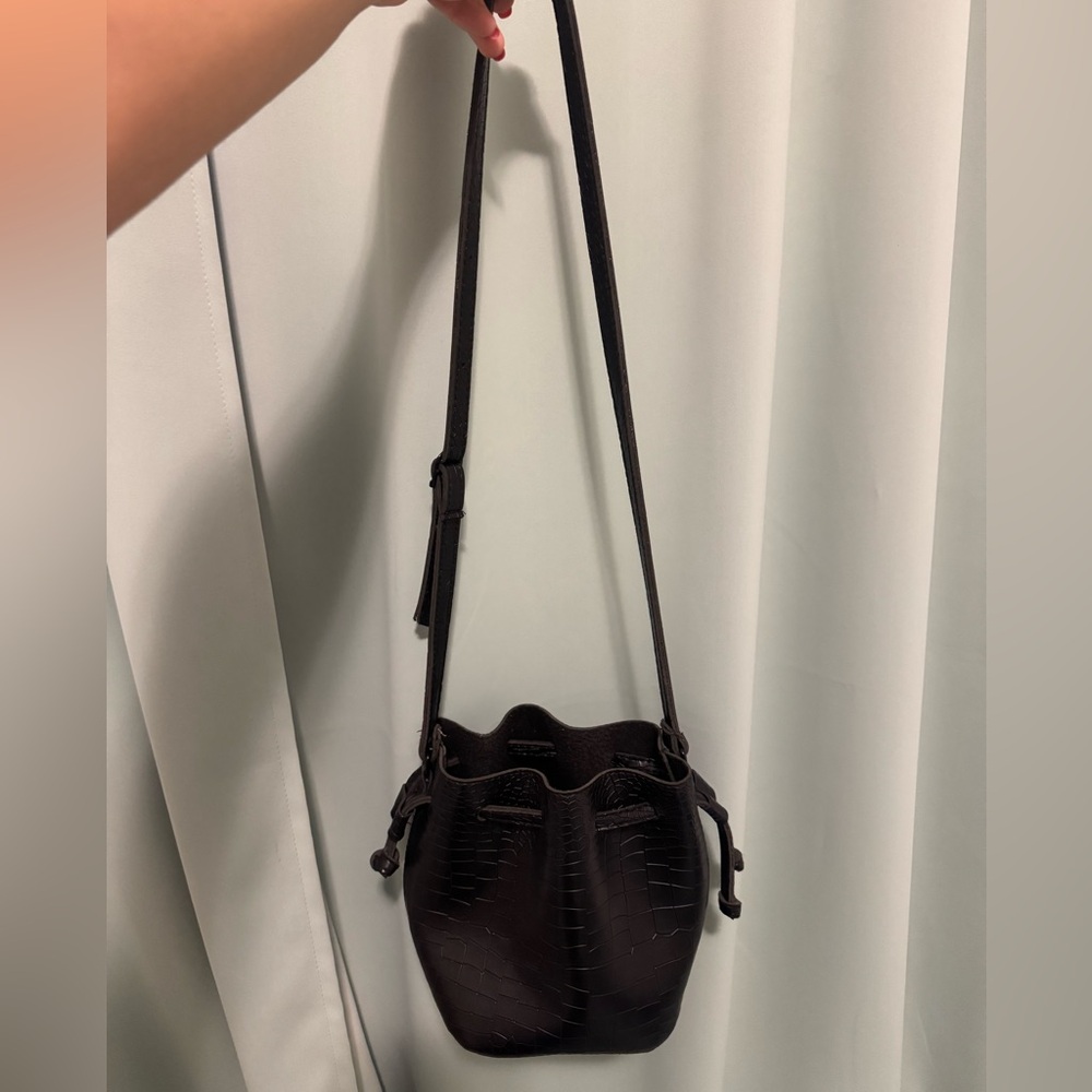 Croc-Embossed Bucket Bag - Picture 2 of 3